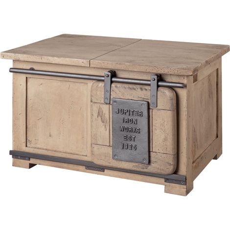 Truhe Mango 76x51x46 whitewash lackiert RAILWAY 334
