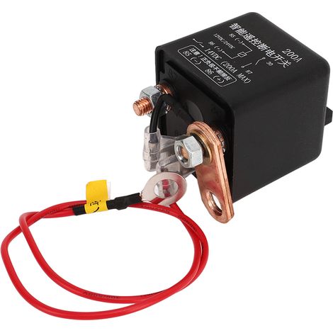 Disjoncteur de batterie télécommandé 12V 2,4W 200A, interrupteur de sécurité pour batterie, adapté aux automobiles. (1/5)