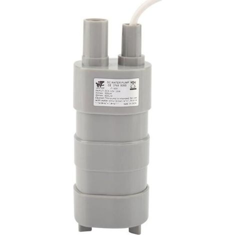 Small 12V DC submersible deep well water pump with 5.5 x 2.1 female plug (1/4)