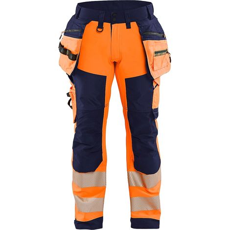 Pantalon de travail softshell haute visibilité Classe 2 1820 - Orange/Marine XS - FR(38) - SE(C44) - Standards
