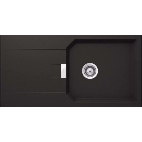 Schock Einbauspüle Cristalite Manhattan D-100 L A Onyx GON Exzenterbedienung (1/2)