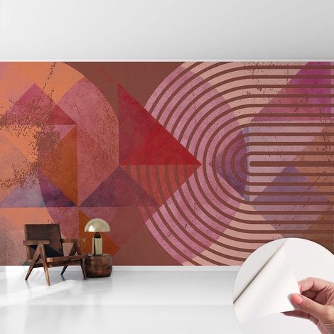 Fotomurale adesivo stickers - murali decorativo - soggiorno moderno - effetto realistico - Forme astratte 416x254 cm (1/5)