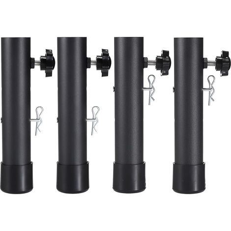 Lot de 4 extensions de pieds de table pliables, pieds de levage pour pieds pliés/droits, rallonges de pieds de chaise, hauteur réglable jusqu'à 9,2 cm/13,2 cm, IGPUK0752 (1/5)