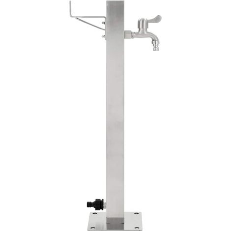 Maison Exclusive - Colonne à eau de jardin carrée Acier inoxydable 65 cm (1/5)