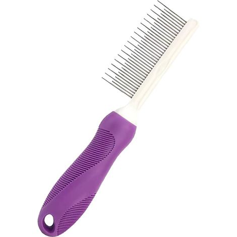 Brosse pour enlever les poils d'animaux, brosse de soin du pelage, dents longues en acier inoxydable, brosse pour chiens et chats (1/5)