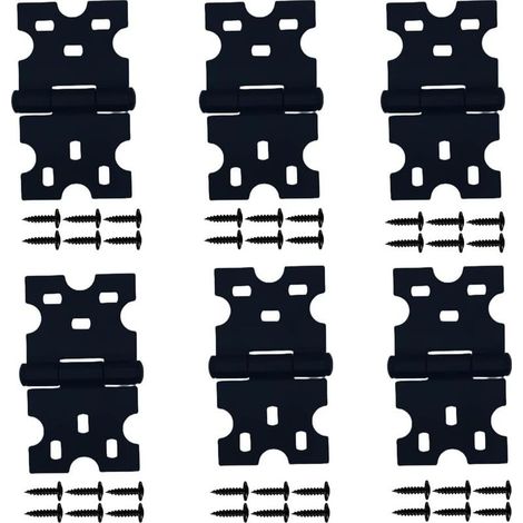 Pcs Black Hinges, Cabinet Hinges with Screws Suitable for Small Doors/Drawers/Windows/Home Furniture Hardware (1/5)
