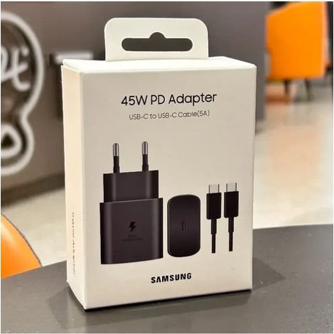 [RM]Chargeur Samsung PD 45 W à charge ultra-rapide pour Galaxy S25 Ultra Plus, S24, S23, S22, A56, A55, A36, adaptateur UE 5 A, type C K (1/5)