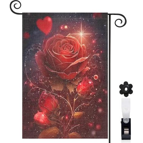Drapeau de jardin vertical décoration pour maison de campagne toile résistante double face 30 x 45 cm pour entrée maison (1/5)