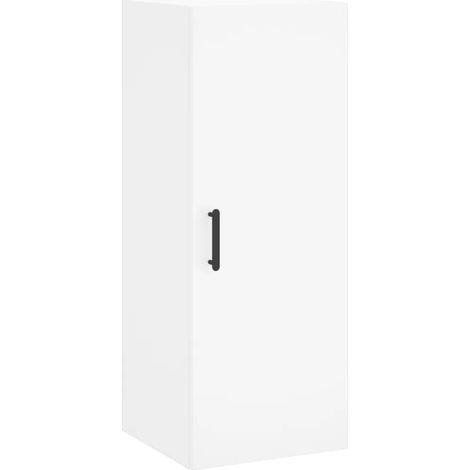 Mobiletto a muro di design pratico e funzionale dimensioni 34,5 x 34 x 90 cm in legno composito bianco codice 020048665