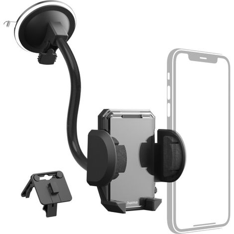 Supporto GSM Hama 2in1 per auto Multi V. Vent. / Pista da corsa Draaibaar a 360 gradi (1/5)