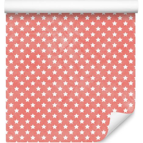 Papier peint Étoiles Corail, Centre Corail pour Salon et Chambre 50x1000 cm (1/5)