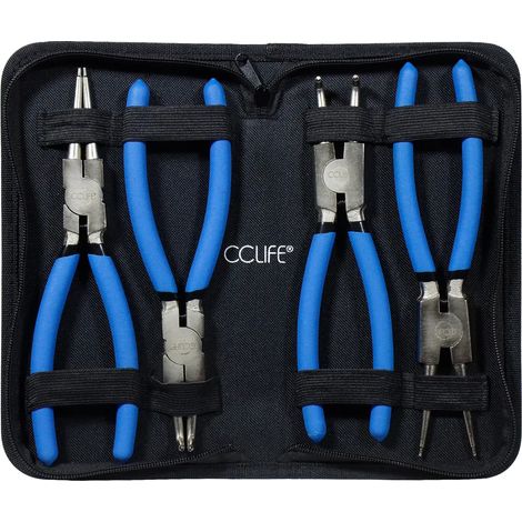 Jeu de 4 pinces à circlips CCLIFE 150 mm, longueur 150 mm (1/5)