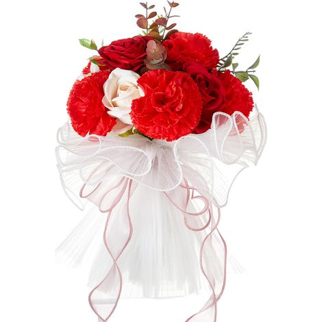 Hochwertige künstliche Blumen für Brautsträuße, Hochzeitsfotos, Schleierverpackung, Valentinstagsgeschenk für Ihre Freundin (5891) (1/2)