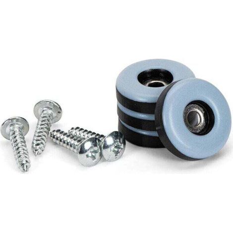 Furniture glides, Teflon furniture glides with screws, 20 pieces, round, Ø 30 mm, thickness: 6 mm, floor protector, PTFE glider, Teflon glider. (1/4)