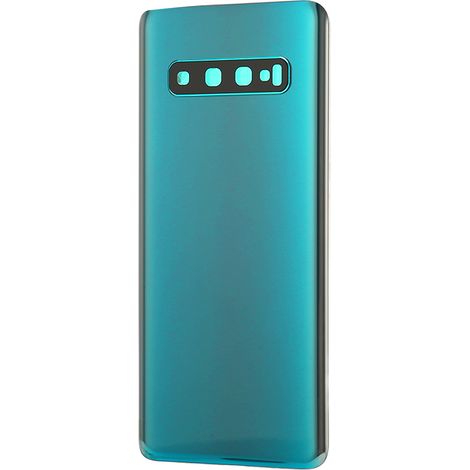 Coque arrière en verre étanche pour Samsung Galaxy S10 G973 avec objectif de caméra et adhésif, verte (1/5)