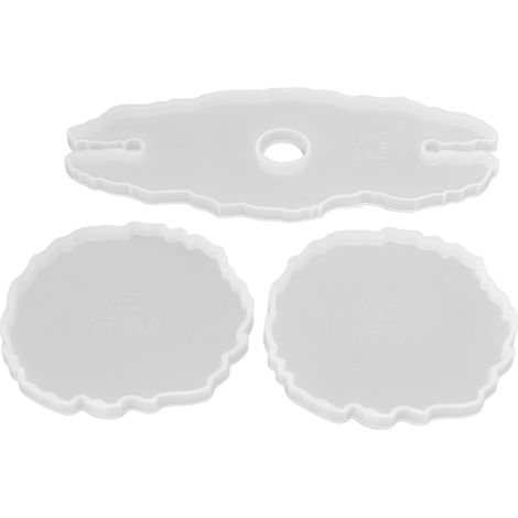 Ensemble de 3 moules pour casier à vin, résine époxy, colle, plateaux de coulée en silicone irréguliers (1/5)