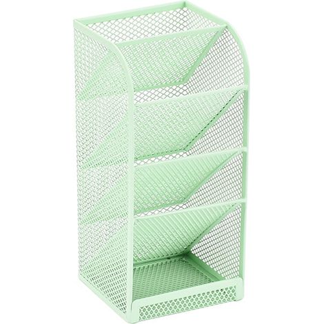 Support Stylo Bureau - 5 Compartiments - 20.5 x 9.5 x 9.5 cm - Pour Stylos Crayons Brosse Maquillage - Lot de 1 (1/5)