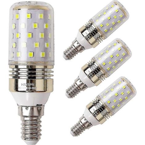 Ampoule LED maïs e14 12w candélabre équivalent 100w, 1100lm, blanc froid 6000k, non dimmable (paquet de 4) [classe énergétique A [jkw] (1/4)