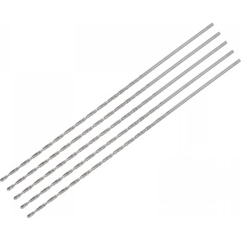 5 Pcs 1.5mm Mini Micro Forets Hélicoïdaux Haute Vitesse Acier Droit Tige Extra Long Perceuse Pointe 120mm pour Aluminium Alliage (1/5)