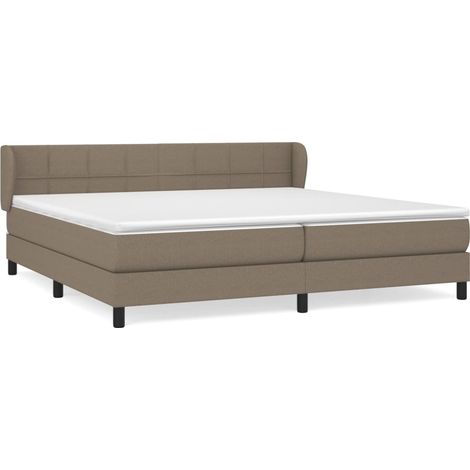 Maison Exclusive - Giroletto a Molle con Materasso Tortora 200x200 cm in Tessuto