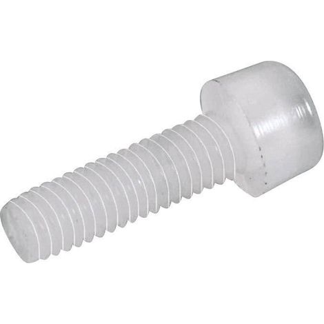 Vis cylindrique TOOLCRAFT 830325 10 pc(s) M6 20 mm tête cylindrique 6 pans intérieurs plastique, Polyamide N/A C27253 (1/3)