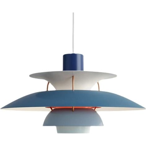 PH5 Lustre Lustre Lampe Minimaliste Créative Moderne Design Danois Salon Salle à Manger Diamètre 40 cm (Bleu Dégradé) (1/5)