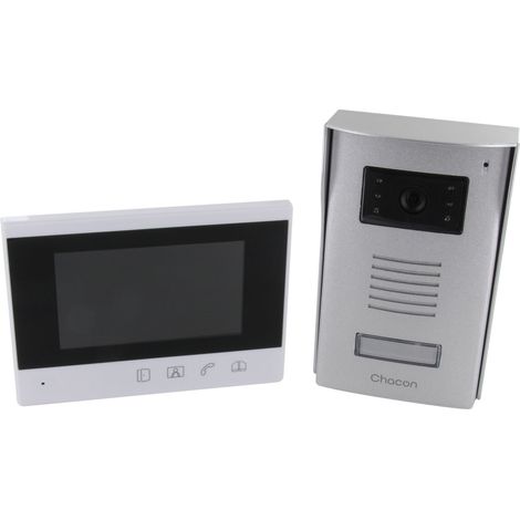 Chacon – Vidéophone 4 fils 4,3" avec caméra vision nocturne – Écran couleur – Communication bidirectionnelle – Angle de vision 71° (1/4)