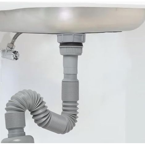 Abflussrohr für Küchenspülen in verschiedenen Größen (32/45/56 mm), ABS-Anschlüsse, Konstruktionsrohr für stabilen und schnellen Abfluss (1/5)