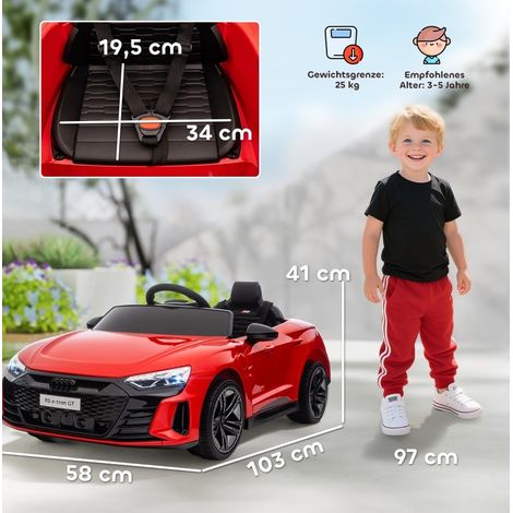 Auto elettrica per bambini Audi RS E-tron GT su licenza, telecomando, luci, rossa DESVIAE (1/3)