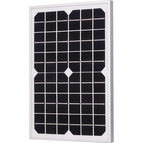 Modules photovoltaïques solaires en silicium monocristallin 10W 18V, spécialement conçus pour les systèmes hors réseau, adaptés aux camping-cars, bateaux, caravanes, remorques, ouvre-portails, etc. (1/4)
