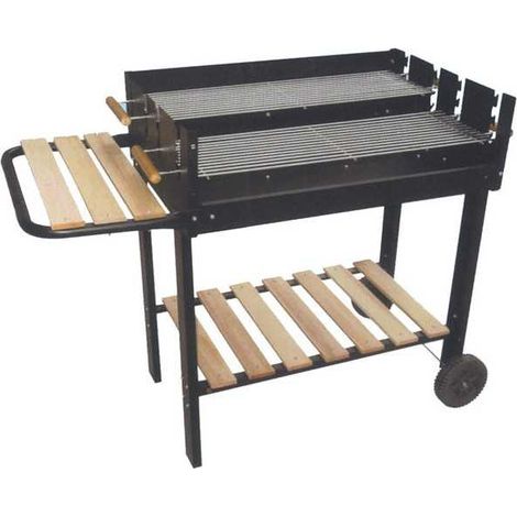 Barbacoa rectangular con base de madera 73X50 h 83 Lapillo 00065