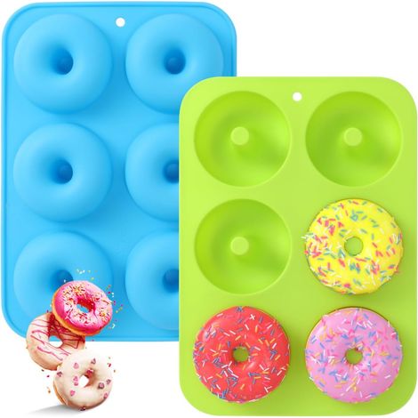 2 Stück Silikon Donut Formen 6 Hohlraum Antihaft -40 bis 230°C Muffins (1/5)