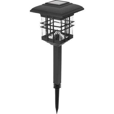 Lampe pilier solaire, lampe décorative extérieure étanche, lampe pilier de cour, lampe de pelouse, applique murale, lumière blanche. (1/5)