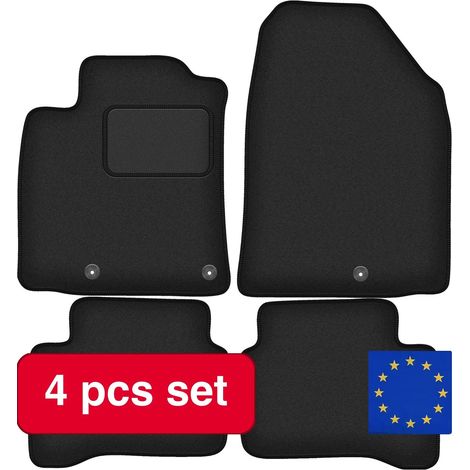 Bodenmatten, Luxus-Umrandung, Rutschfestes Design, schwarz (1/5)