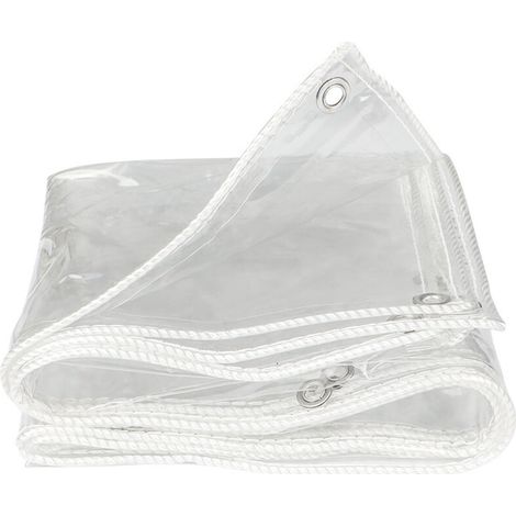 Bâche de protection, Bâche armée transparente 350g/m2 ,2 x 3M (1/4)