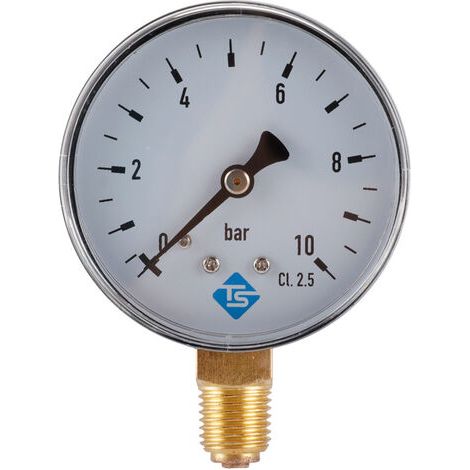 Manomètre pneumatique, manomètre hydraulique, manomètre 0-10 bar, filetage NPT 1/4 pouce (1/4)