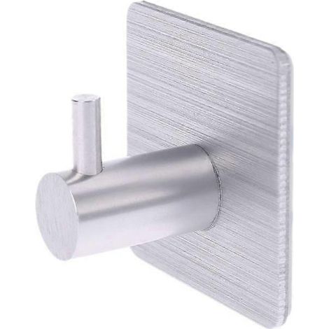 1 crochet en aluminium autocollant pour porte-manteau mural, porte-clés, crochets pour serviettes, crochets de suspension pour vêtements, accessoires de salle de bain