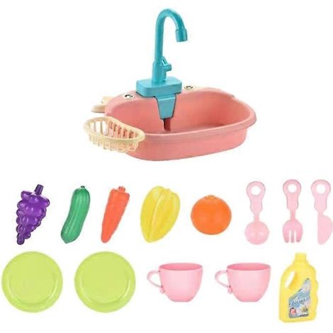 Baignoire Oiseau avec Robinet Jouet Cuisine Enfant - Baignoire Automatique Perroquet Douche Piscine, Mangeoire Abreuvoir pour Animaux, Accessoire Lavabo Évier Lave-Vaisselle.