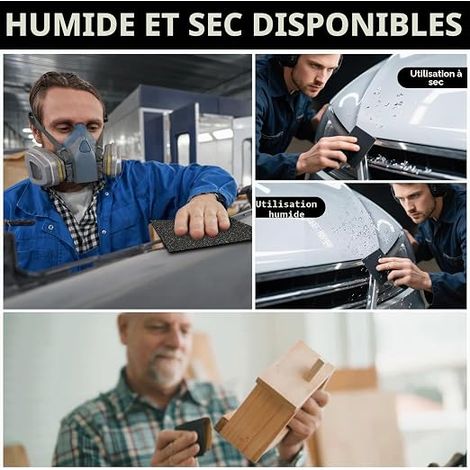 Sandpaper Set 800 Grits 23 x 28 cm Abrasive Paper for Cars Metal Walls Wood Furniture Polishing Wet and Dry Sandpaper (1/4)