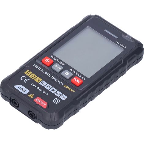 HT124B Digitales Multimeter mit automatischer Bereichswahl, hochpräzises, tragbares True-RMS-Messgerät für Spannung, Widerstand und Kapazität, intelligente Messung (1/5)
