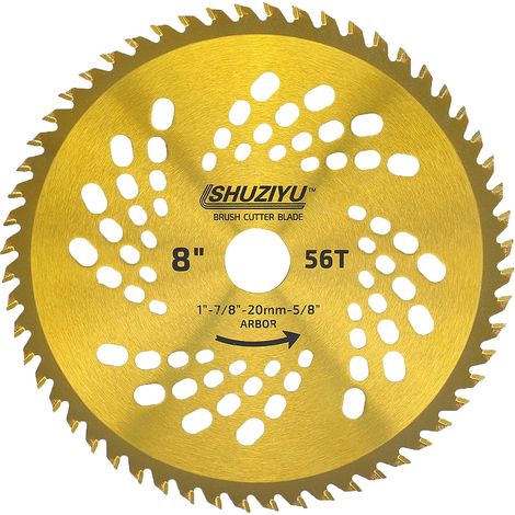 205mm-56T Shaft 25.4mm, With Washer Adapter 565-20-15.8mm, Brush Cutter Blade (1/5)