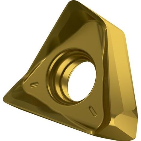 Fräswendeschneidplatte ISO TNGX 160608SR-M:M8340 D.4,4mm PVD beschichtet Gold