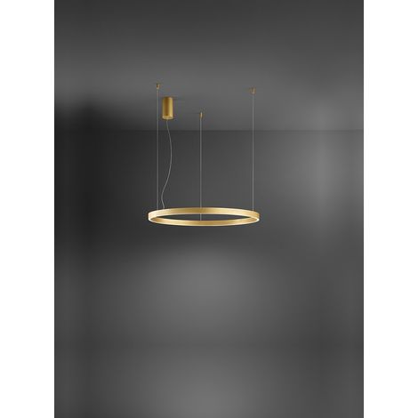 Suspension Led 72W, Structure En Métal Or Brossé, Diffuseur Silicone, Design Moderne Et Dimmable, Ip20 - Perenz, Luminaire De Qualité Supérieure (1/3)