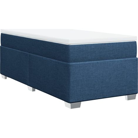 Maison Exclusive - Boxspringbett mit Matratze Blau 80x200 cm Stof