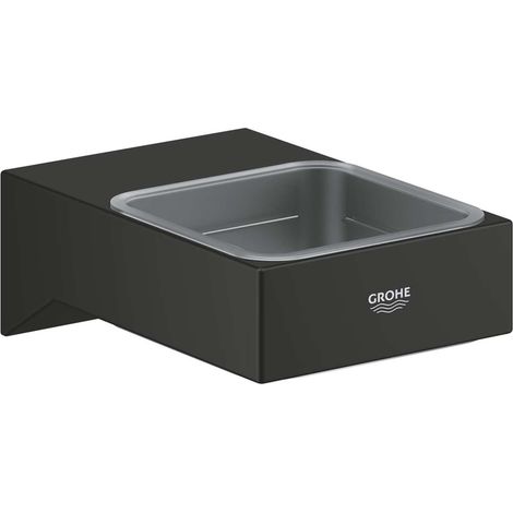 Grohe Selection Cube - Portabicchiere/portasapone, nero opaco 408652430 (1/5)