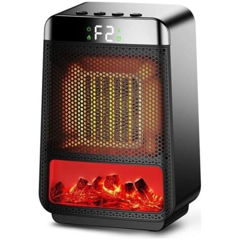 Radiateur d'appoint, radiateur céramique ECO PTC avec minuterie et lumière d'ambiance 3D (pour salon, salle de bain, bureau) (1/5)