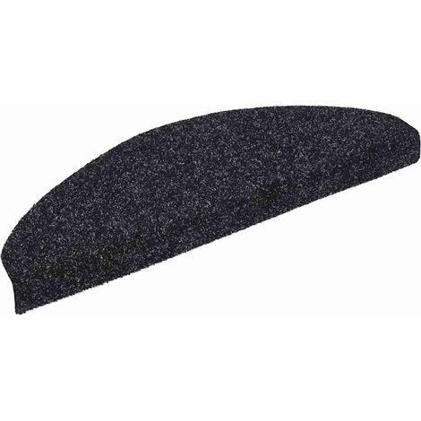 Maison Exclusive - Tappetini per scale autoadesivi 20 pz 65x21x4 cm neri semicircolari grandi