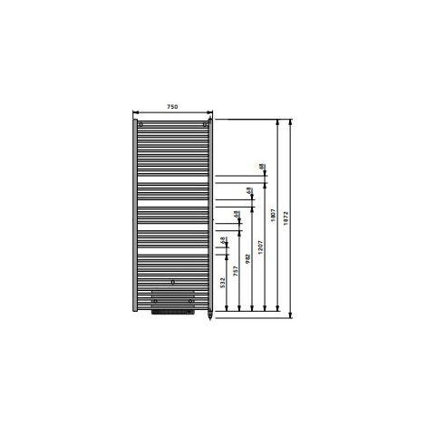 Vono Elektro-HK Tahiti Speed Air eLINE 1807x150x750mm, weiß RAL 9016