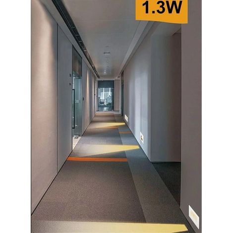 TrAdE Shop Traesio - Segnapasso Placca Bianca Muro Sensore Movimento Pir 1,3w Cassetta 503 Xggyd-001b - -Bianco Freddo      - (1/5)