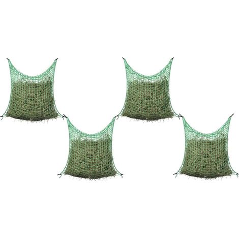 vidaXL Reti per Fieno 4 pz Quadrate 0,9x1,5 m in PP